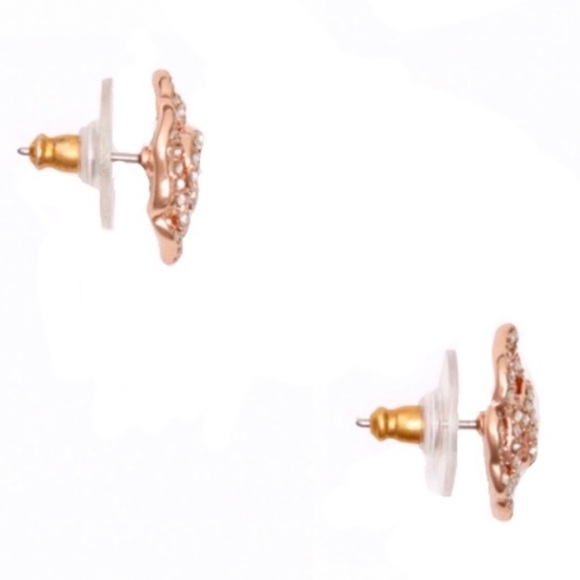KATE SPADE • Rose Gold Crystal Rose Earrings - Picture 3 of 4